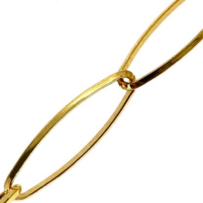 Wholesale Gold Over Sterling Silver Bulk Chain - 18x5.5mm Big Diamond Cut Oval Cable Chain (sold per foot)