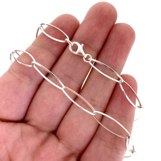 Wholesale Sterling Silver Finished Chain - Large Diamond Cut Oval Chain