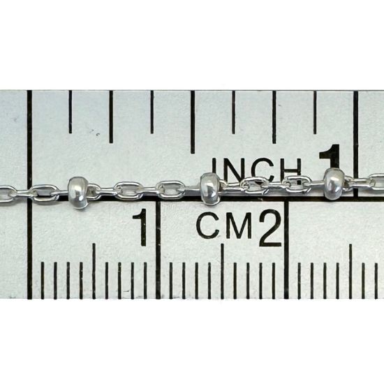 Wholesale Sterling Silver Bulk Chain -2.5mm Ball Satellite Chain (Sold per foot)