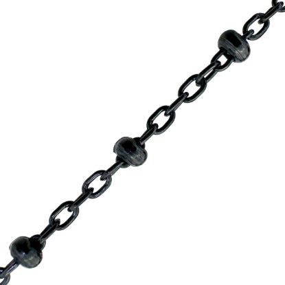 Wholesale Oxidized Sterling Silver Bulk Chain -2.5mm Ball Satellite Chain (Sold per foot) 