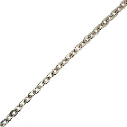 Wholesale Sterling Silver Bulk Chain - 1.3x1.5mm Solid Flat Cable Chain (sold per foot)