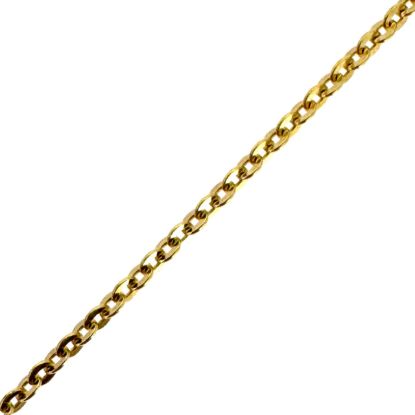 Wholesale Gold over Sterling Silver Bulk Chain - 1.3x1.5mm Solid Flat Cable Chain (sold per foot)