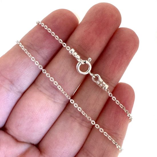 Wholesale 925 Italian Sterling Silver Finished Chain - Solid Oval Cable Chain