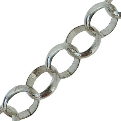 Wholesale Sterling Silver Bulk Chain - 6.5mm Big Chunky Rolo Chain (sold per foot)