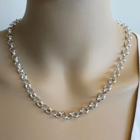 Wholesale Sterling Silver Bulk Chain - 6.5mm Big Chunky Rolo Chain (sold per foot)