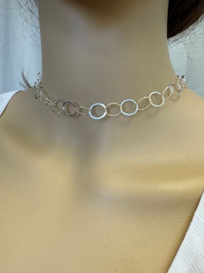 Wholesale 925 Sterling Silver Bulk Chain - 10mm Big Circle Flat Cable Chain