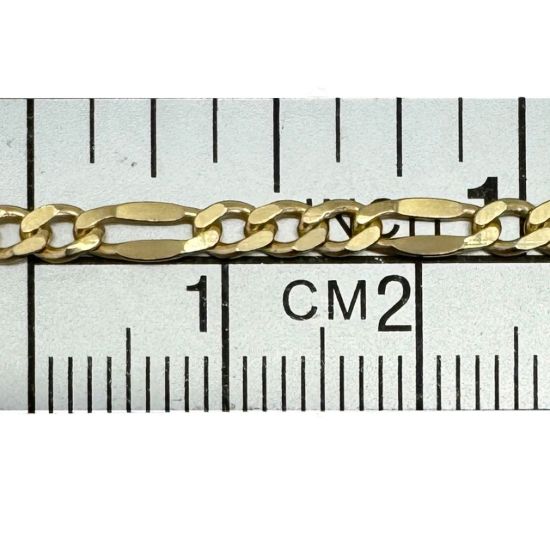Wholesale Gold Over Sterling Silver Chain - Fancy Figaro Link (sold per foot)