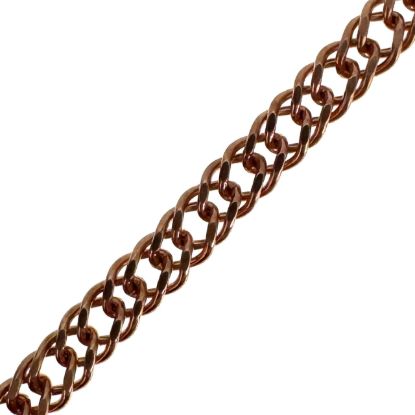 Wholesale Rose Gold Over Sterling Silver Bulk Chain - Double Diamond Cut Curb Chain (sold per foot)