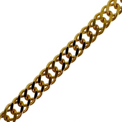Wholesale Gold Over Sterling Silver Chain - Double Diamond Cut Curb Bulk Chain (sold per foot)