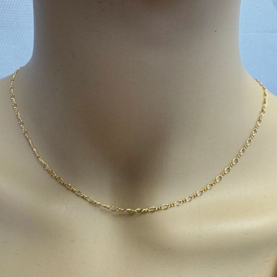 Wholesale 1/20 14k Gold Filled Figaro 8 Cable Chain 4.3mm by 2.3mm (sold per foot)