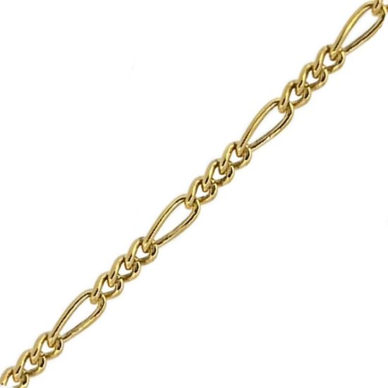 Wholesale 1/20 14K Gold Filled Bulk Small Figaro Chain - 1.4mm x 3.5mm  (sold per foot )
