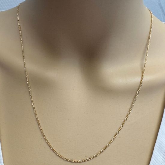 Wholesale 1/20 14K Gold Filled Bulk Small Figaro Chain - 1.4mm x 3.5mm  (sold per foot )