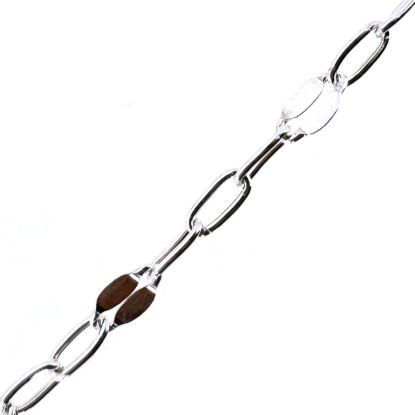 Wholesale 925 Sterling Silver Bulk 1+3 Flattened Paperclip Chain - 1.5mm by 3.5mm (sold per foot )