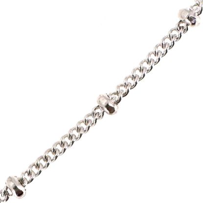 Wholesale 925 Sterling Silver Bulk Chain - 1.8mm Ball Curb Satellite Chain (Sold per foot) 
