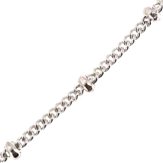 Wholesale 925 Sterling Silver Bulk Chain - 1.8mm Ball Curb Satellite Chain (Sold per foot) 