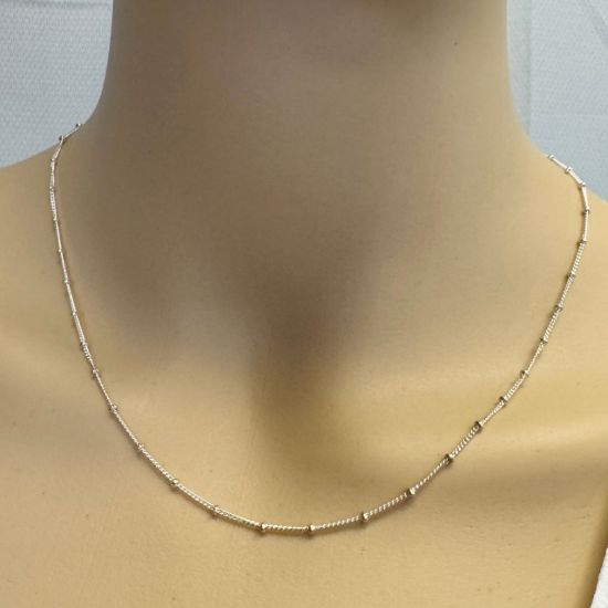 Wholesale 925 Sterling Silver Bulk Chain - 1.8mm Ball Curb Satellite Chain (Sold per foot) 