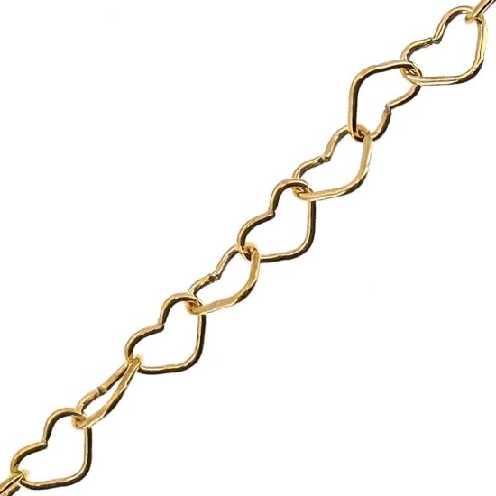 Wholesale 1/20 14K Gold Filled Bulk Chain -4mm Heart Chain (sold per foot)
