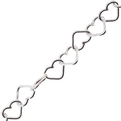 Wholesale 925 Sterling Silver Bulk Chain -4mm Heart Chain (sold per foot) 