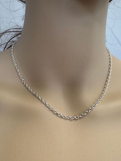 Wholesale 925 Sterling Silver Bulk Chain - 2.8x3.5mm Oval Cable Chain (sold per foot)