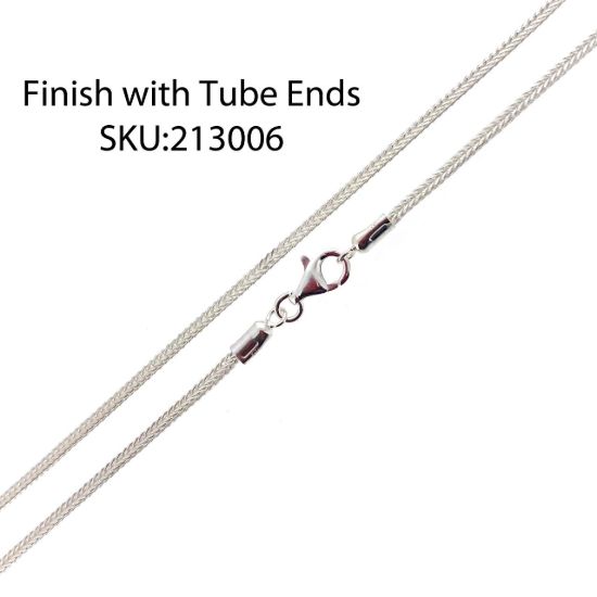 Wholesale Black Oxidized Sterling Silver Bulk Chain - 1.2mm Fox Tail Chain (Sold per foot)