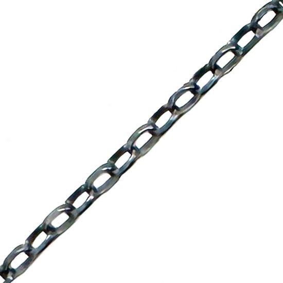 Wholesale Black Oxidized Sterling Silver Bulk Chain - 2mm Oval Diamond Cut Rolo Chain (Sold per foot)