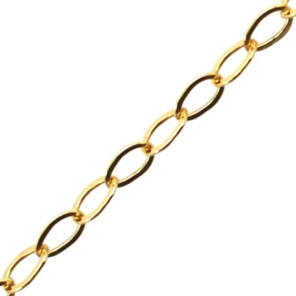 Wholesale 1/20 14K Gold Filled Bulk Chain - 4 x 2.6mm Flat Cable Chain (sold per foot)