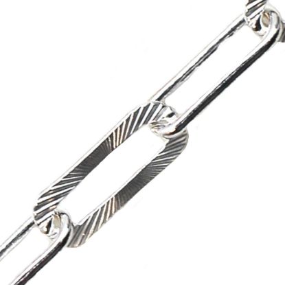 Wholesale Sterling Silver Bulk Chain - Textured Big Long Box Chain (sold per foot)