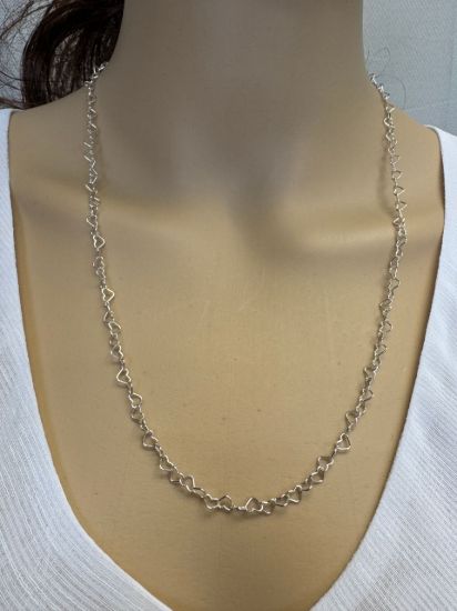 Wholesale Sterling Silver Bulk Chain - 5mm Heart Link (sold per foot)