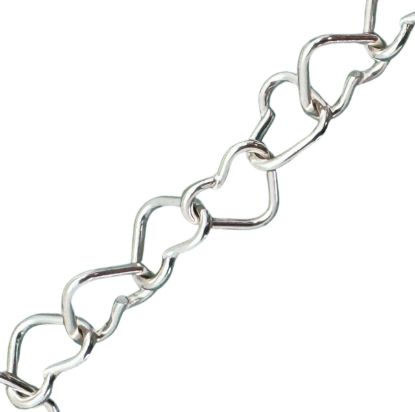 Wholesale Sterling Silver Bulk Chain - 5mm Heart Link (sold per foot)