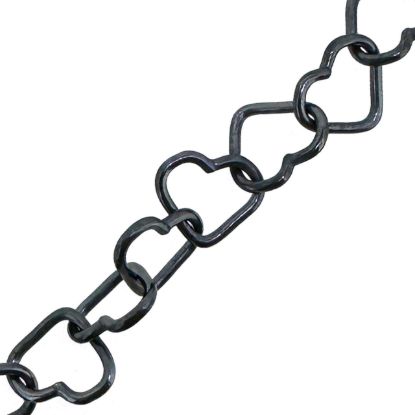 Wholesale Oxidized Sterling Silver Bulk Chain - 5X4mm Heart Link Chain (sold per foot)