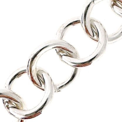 Wholesale Sterling Silver Bulk Chain - 9.5mm Chunky Round Cable Chain (sold per foot)