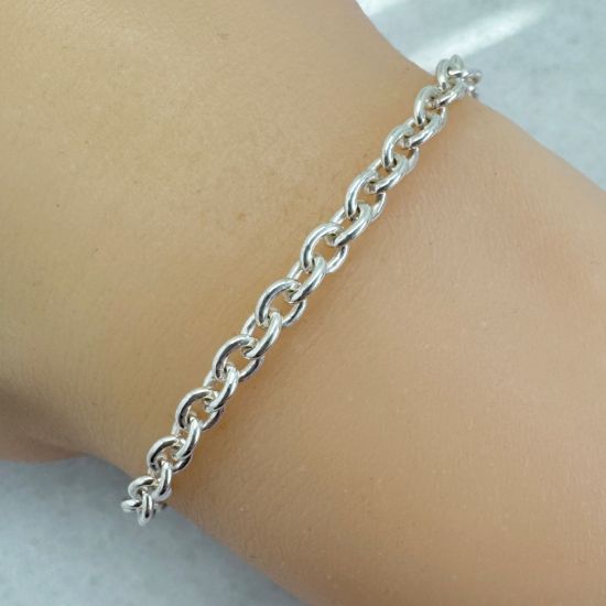 Wholesale 925 Sterling Silver Bulk Chain - 5x4mm Heavy Cable Chain (sold per foot)