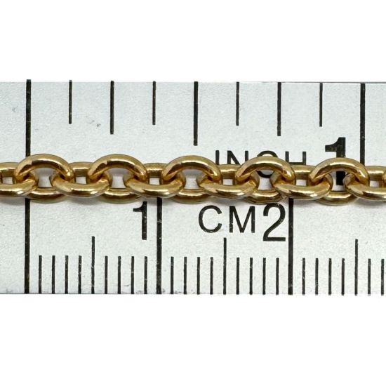 Wholesale Gold Over 925 Sterling Silver Chain - Heavy Cable Bulk Chain - 5x4mm (sold per foot)