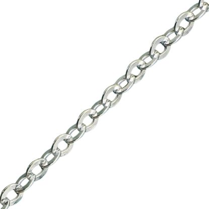 Wholesale Sterling Silver Bulk Chain - 2.3x2 mm Strong Flat Cable Chain (Sold Per Foot)