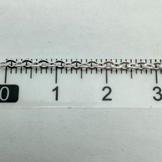 Wholesale Sterling Silver Bulk Chain - 2.3x2 mm Strong Flat Cable Chain (Sold Per Foot)