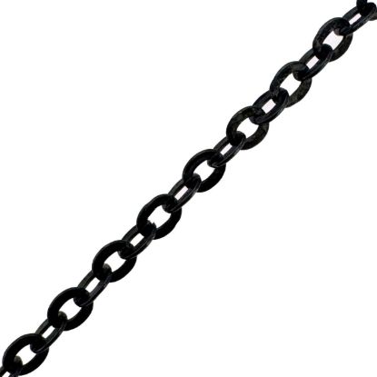 Wholesale Oxidized Sterling Silver Bulk Chain - 2.3mm Strong Flat Cable Chain (Sold Per Foot)