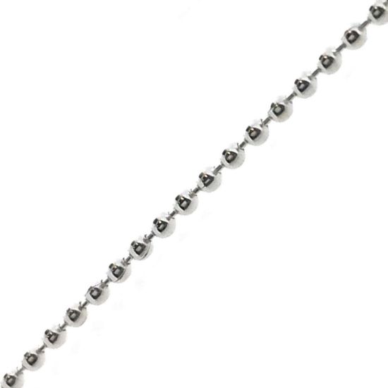 Wholesale Sterling Silver Bulk Chain- 1.2mm Beaded Ball Chain (Sold Per Foot)