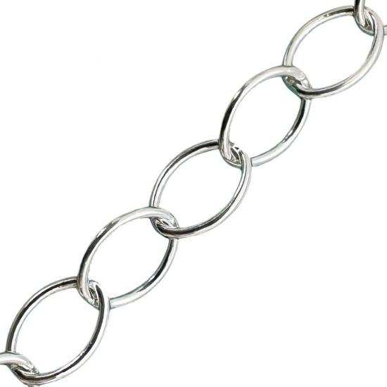 Wholesale Sterling Silver Bulk Chain - 5.8x4.2mm Thick Round Oval Cable Chain (sold per foot)
