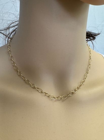 Wholesale Gold Over Sterling Silver Chain - Thick Oval Cable Chain - 5.8 x 4.2mm (sold per foot)