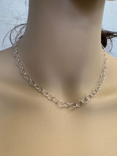 Wholesale Sterling Silver Bulk Chain - 8X6mm Big Round Oval Cable Chain (sold per foot)