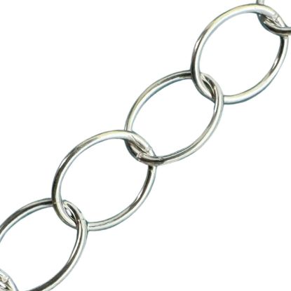 Wholesale Sterling Silver Bulk Chain - 8X6mm Big Round Oval Cable Chain (sold per foot)