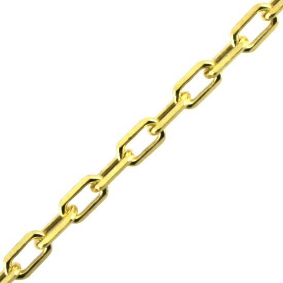 Wholesale Gold over Sterling Silver Bulk Chain -  3mm Diamond Cut Box Chain (Sold by foot)