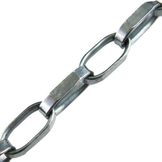 Wholesale Oxidized Sterling Silver Bulk Chain - Big Flat Oval Rolo (sold by the foot)