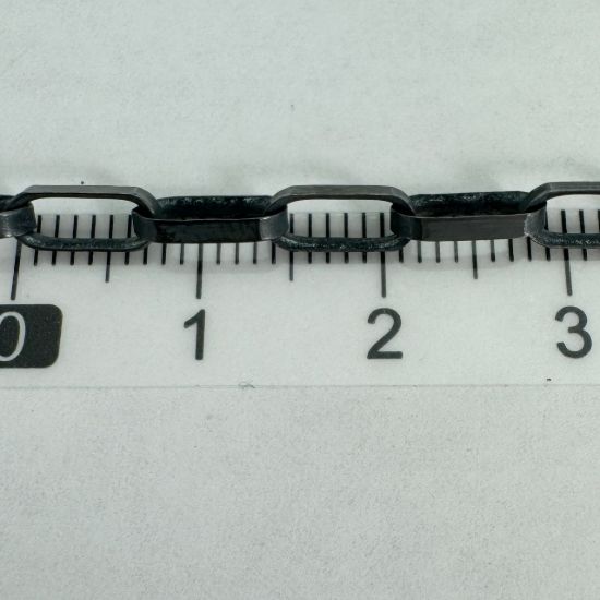 Wholesale Oxidized Sterling Silver Bulk Chain - Big Flat Oval Rolo (sold by the foot)