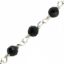 Wholesale Sterling Silver Black Spinal Rosary Chain By the Foot-3mm round faceted beads