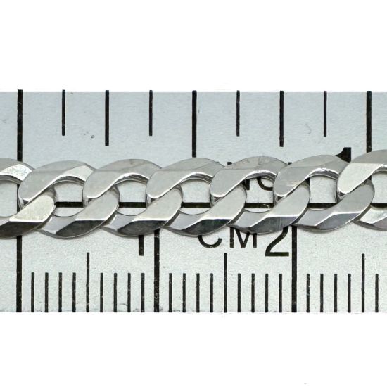 Wholesale Sterling Silver Bulk Chain - Chunky Diamond Curb Chain 7.8 X 6.2mm (sold per foot) 