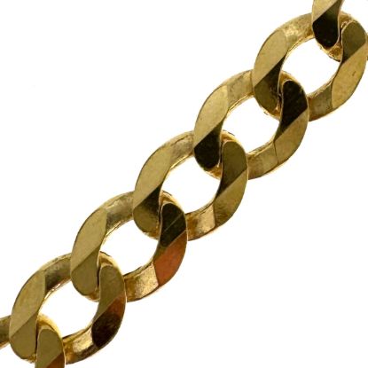 Wholesale Gold over Sterling Silver Bulk Chain - Chunky Diamond Curb Chain (sold per foot)