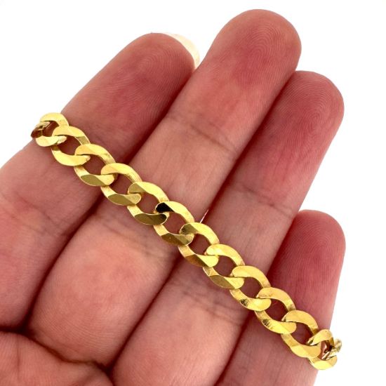 Wholesale Gold over Sterling Silver Bulk Chain - Chunky Diamond Curb Chain (sold per foot)