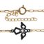 Wholesale 1/20 14K Gold Filled Adjustable Bracelet with Oxidized Silver CZ Angel Charm - 6.5-8"