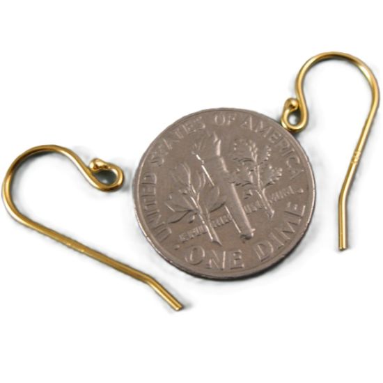 Wholesale Gold Over Sterling Silver Fishhook Earwires with Ball - 25mm (1 pair)